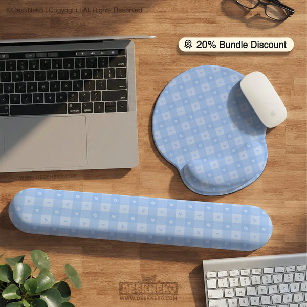 Blue Gingham Desk Mat - Desk Mat - Deskneko - Desk Mats & Mousepads