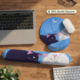 Blue Anime Aesthetic Desk Mat Mousepad - Desk Mat - Deskneko - Desk Mats & Mousepads