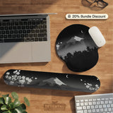 Black Mount Fuji Ergonomic Mousepad - Ergonomic Mousepads & Wrist Rests - Deskneko - Mousepads & Wrist Rests