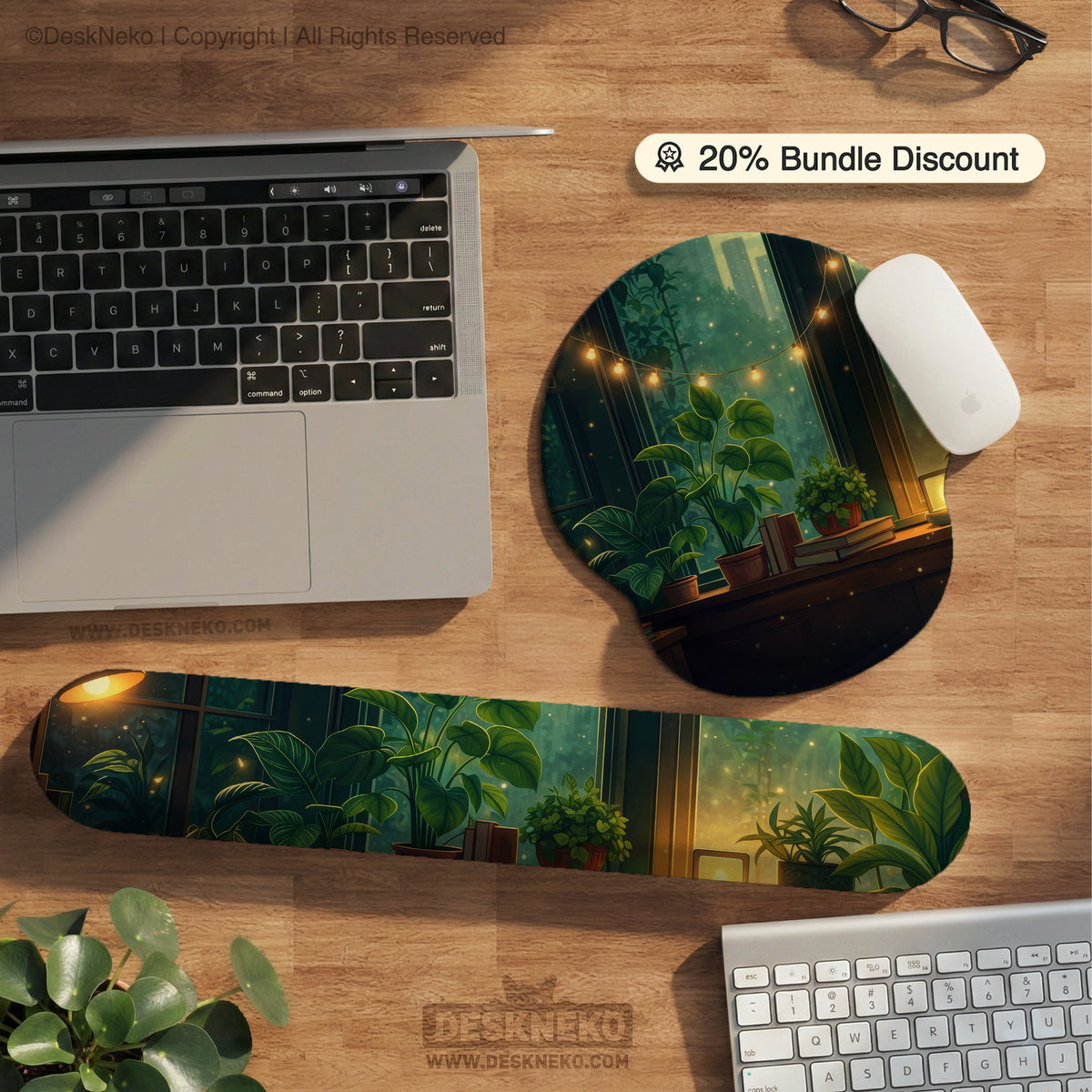 Lofi Aesthetic Ergonomic Mousepad Wrist Rest - Ergonomic Mousepads & Wrist Rests - Deskneko - Mousepads & Wrist Rests