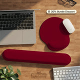 Burgundy Desk Mat for Gaming and Office Desks | Premium Mousepad - Deskneko