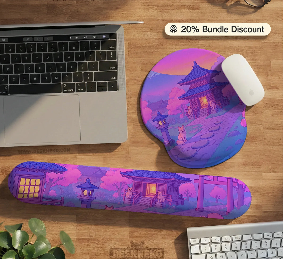 Pastel Sakura Anime Mousepad - Deskneko