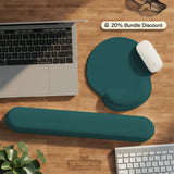 Ergonomic Teal Mousepad with Wrist Rest for Office and Gaming - Deskneko