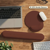 Ergonomic Mahogany Mousepad with Wrist Rest for Office and Gaming - Deskneko