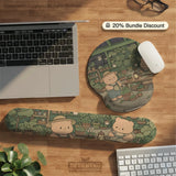 Kawaii Bear Ergonomic Mousepad and Keyboard Wrist Rest Desk Support - Deskneko