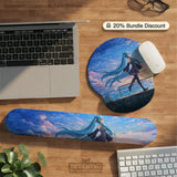 Anime Girl Landscape gaming desk mat mousepad - Deskneko