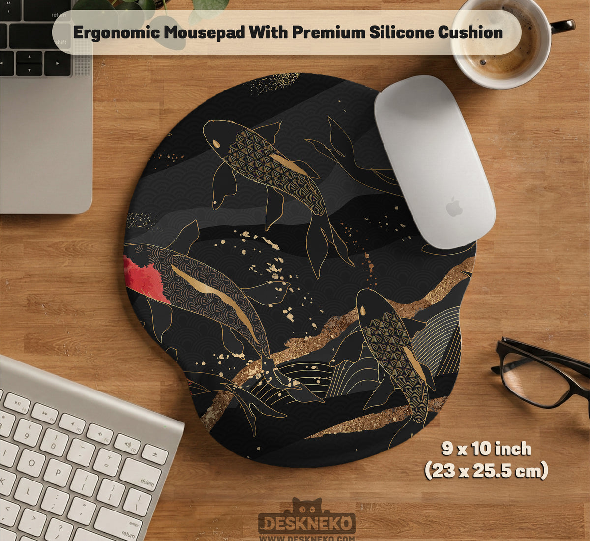 Koi Waves Desk Mat - Desk Mat - Deskneko - Desk Mats & Mousepads
