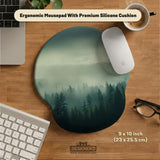 Forest Green Ergonomic Mousepad & Wrist Rest - Deskneko