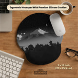 Black Mount Fuji Ergonomic Mousepad - Ergonomic Mousepads & Wrist Rests - Deskneko - Mousepads & Wrist Rests