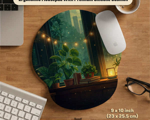 Lofi Aesthetic Ergonomic Mousepad Wrist Rest - Ergonomic Mousepads & Wrist Rests - Deskneko - Mousepads & Wrist Rests