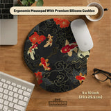 Koi Fish Ergonomic Mousepad Set - Deskneko