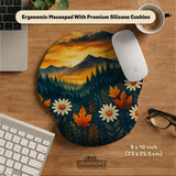 Sunset Forest Ergonomic Mousepad Wrist Rest - Deskneko