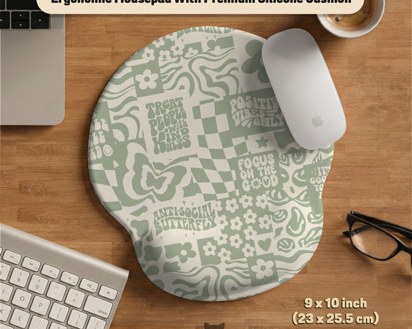 Positive Affirmations Ergonomic Mouse & Wrist Rest - Ergonomic Mousepads & Wrist Rests - Deskneko - Mousepads & Wrist Rests