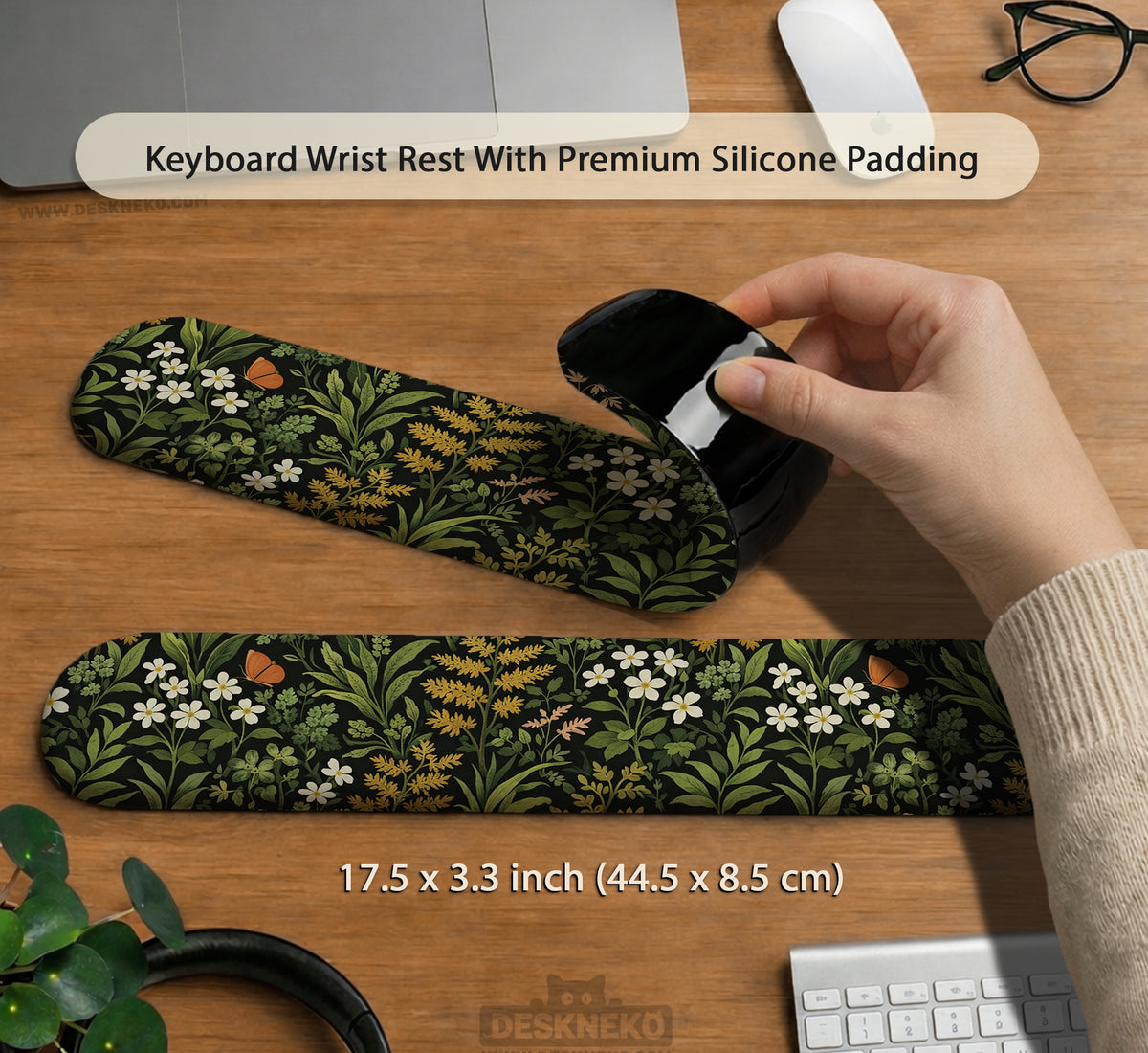Dark Botanical Desk Mat - Desk Mat - Deskneko - Desk Mats & Mousepads