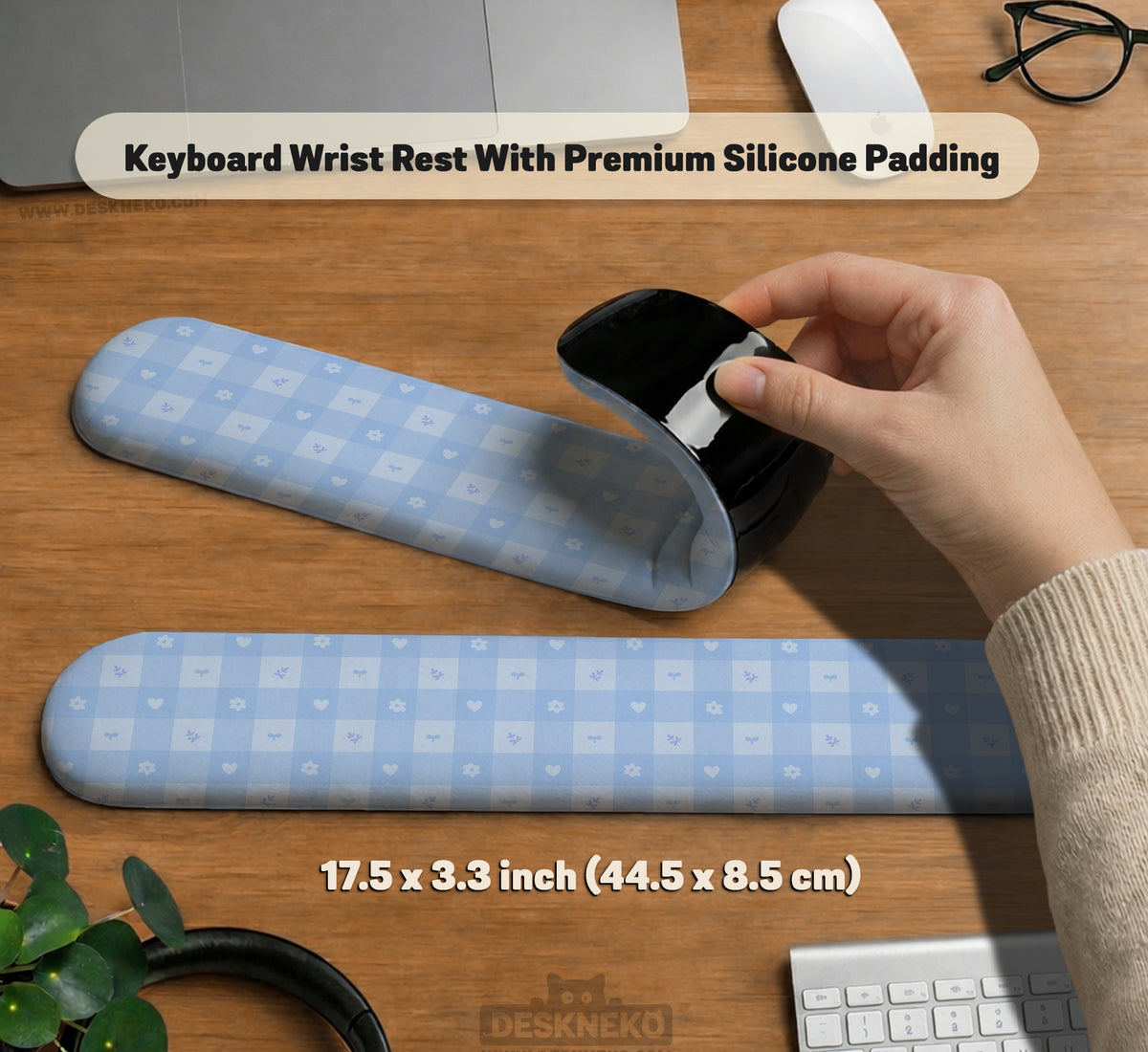 Blue Gingham Desk Mat - Desk Mat - Deskneko - Desk Mats & Mousepads