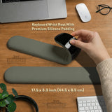 Eucalyptus Ergonomic Mousepad, Sage Green Wrist Rest Desk Setup - Deskneko