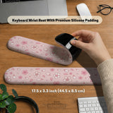Pink Cherry Blossom Wrist Rest - Ergonomic Mousepads & Wrist Rests - Deskneko - Mousepads & Wrist Rests