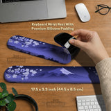 Blue Mount Fuji Mousepad Wrist Rest - Ergonomic Mousepads & Wrist Rests - Deskneko - Mousepads & Wrist Rests