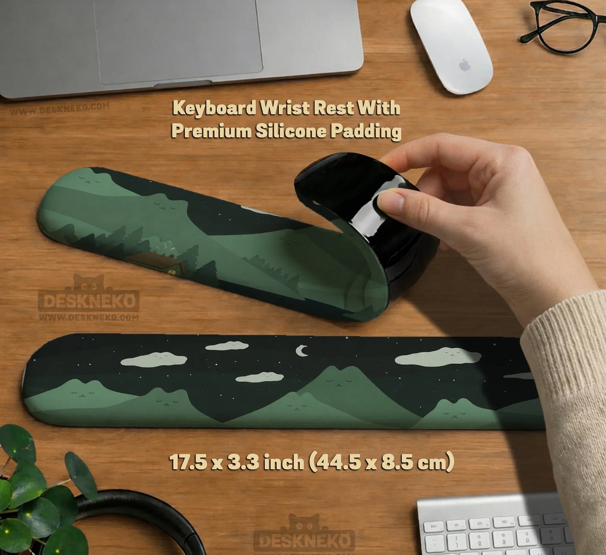 Ergonomic Mountain Mousepad and Keyboard Wrist Rest - Deskneko