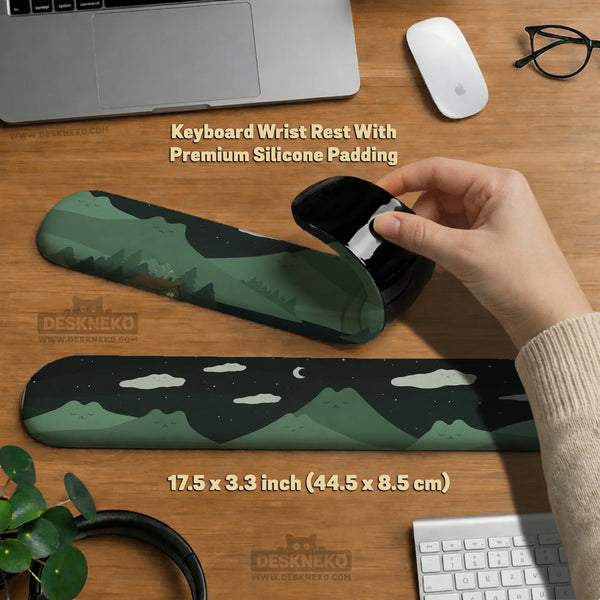 Ergonomic Mountain Mousepad and Keyboard Wrist Rest - Deskneko