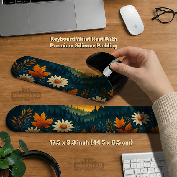 Sunset Forest Ergonomic Mousepad Wrist Rest - Deskneko