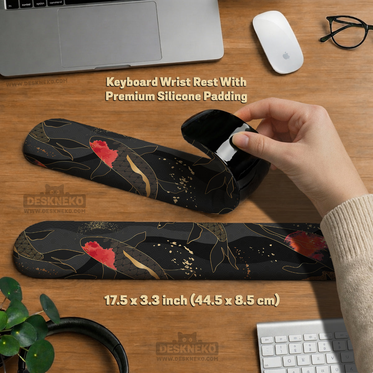 Koi Fish Art Ergonomic Mousepad & Wrist Rest - Ergonomic Mousepads & Wrist Rests - Deskneko - Mousepads & Wrist Rests