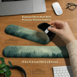 Forest Green Ergonomic Mousepad & Wrist Rest - Deskneko