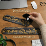 Gold Ergonomic Mousepad with Wrist Rest - Deskneko