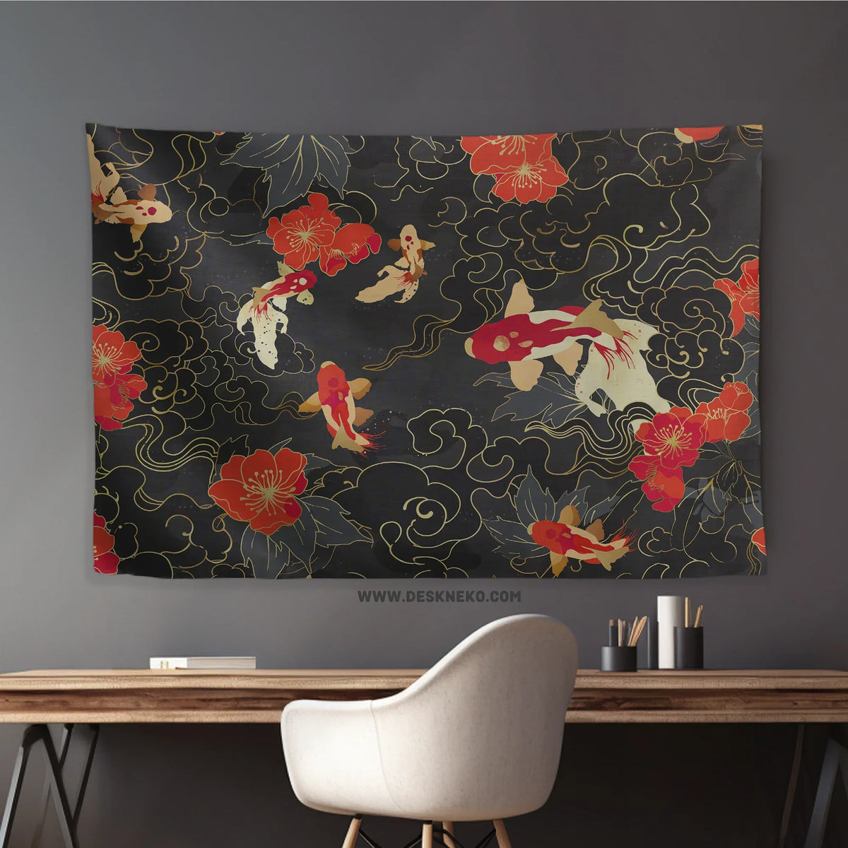 Koi Fish Wall Tapestry - Deskneko