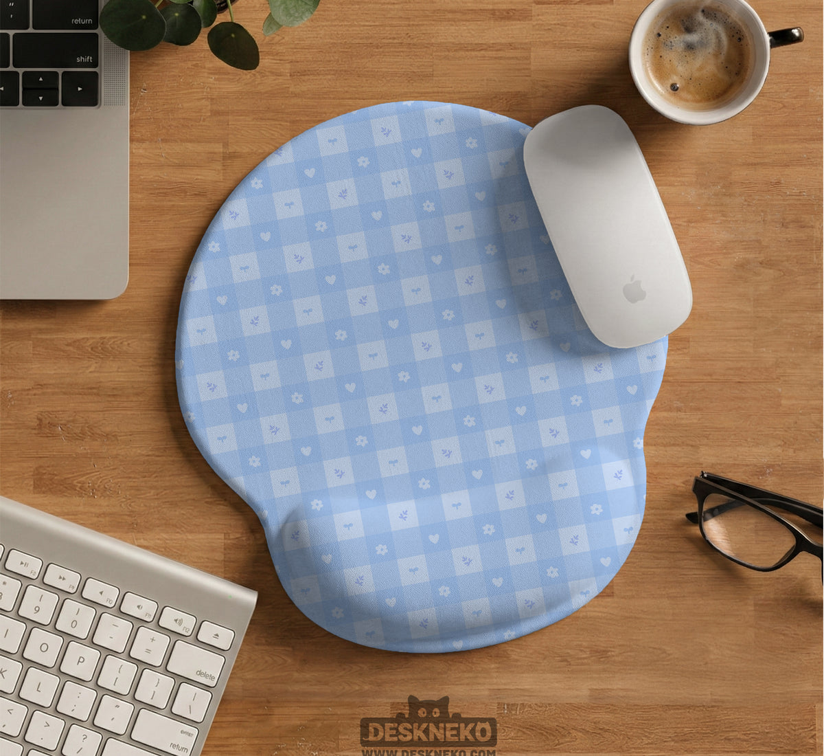 Blue Gingham Desk Mat - Desk Mat - Deskneko - Desk Mats & Mousepads