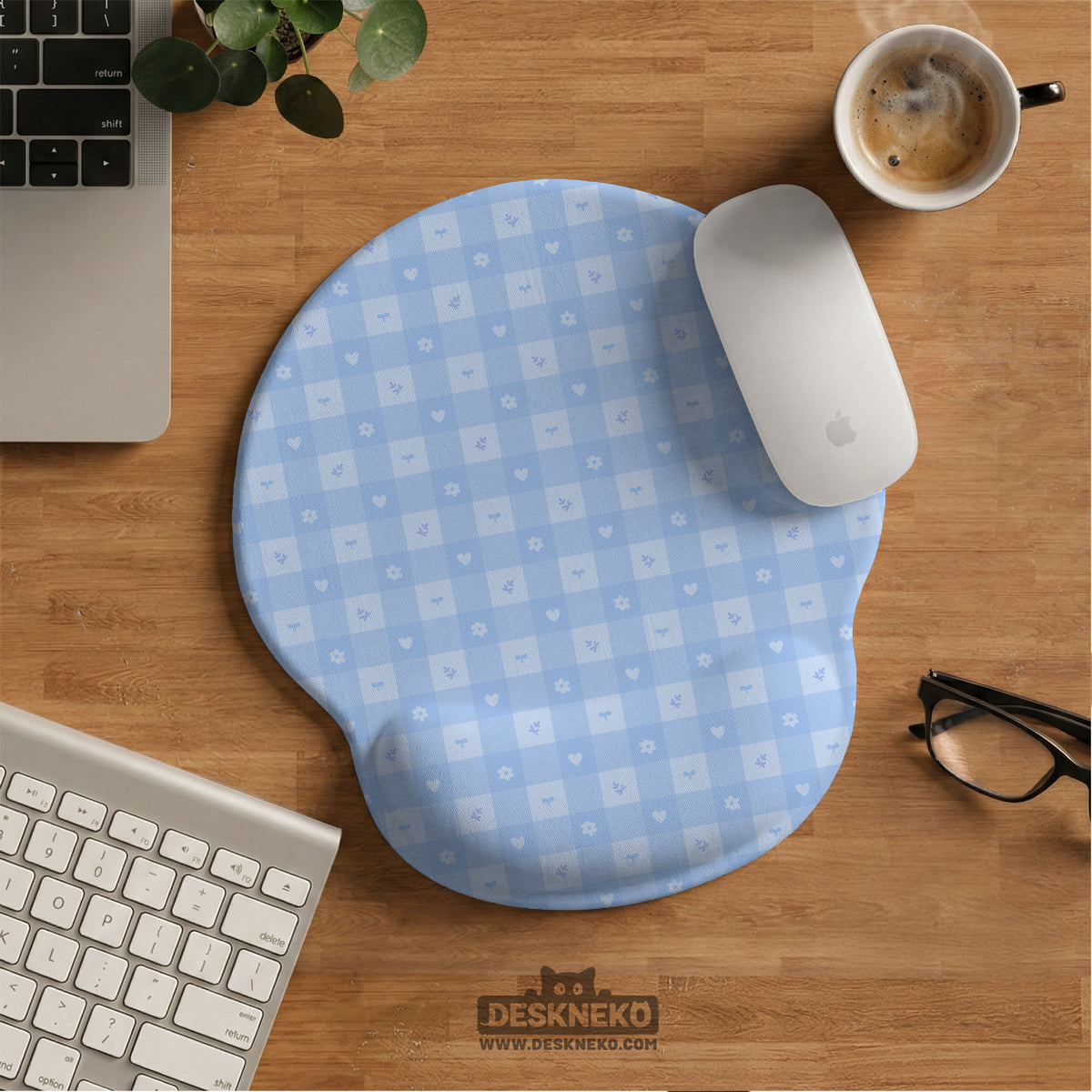 Blue Gingham Desk Mat - Desk Mat - Deskneko - Desk Mats & Mousepads