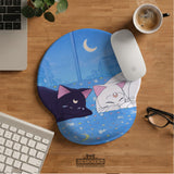 Blue Anime Aesthetic Desk Mat Mousepad - Desk Mat - Deskneko - Desk Mats & Mousepads