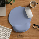 Soft Blue Ergonomic Mousepad with Wrist Rest for Desk Setup - Deskneko