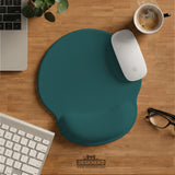 Ergonomic Teal Mousepad with Wrist Rest for Office and Gaming - Deskneko
