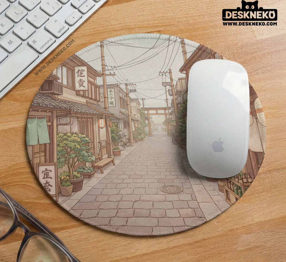 Beige Japandi Desk Mat Mousepad - Desk Mat - Deskneko - Desk Mats & Mousepads