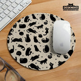 Black Cat Desk Mat, Cute XL Mousepad for Cozy Office and Gaming Setup - Deskneko