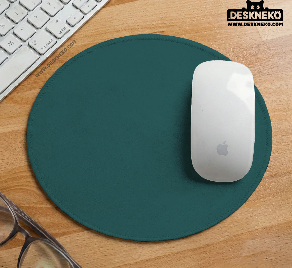 Ergonomic Teal Mousepad with Wrist Rest for Office and Gaming - Deskneko