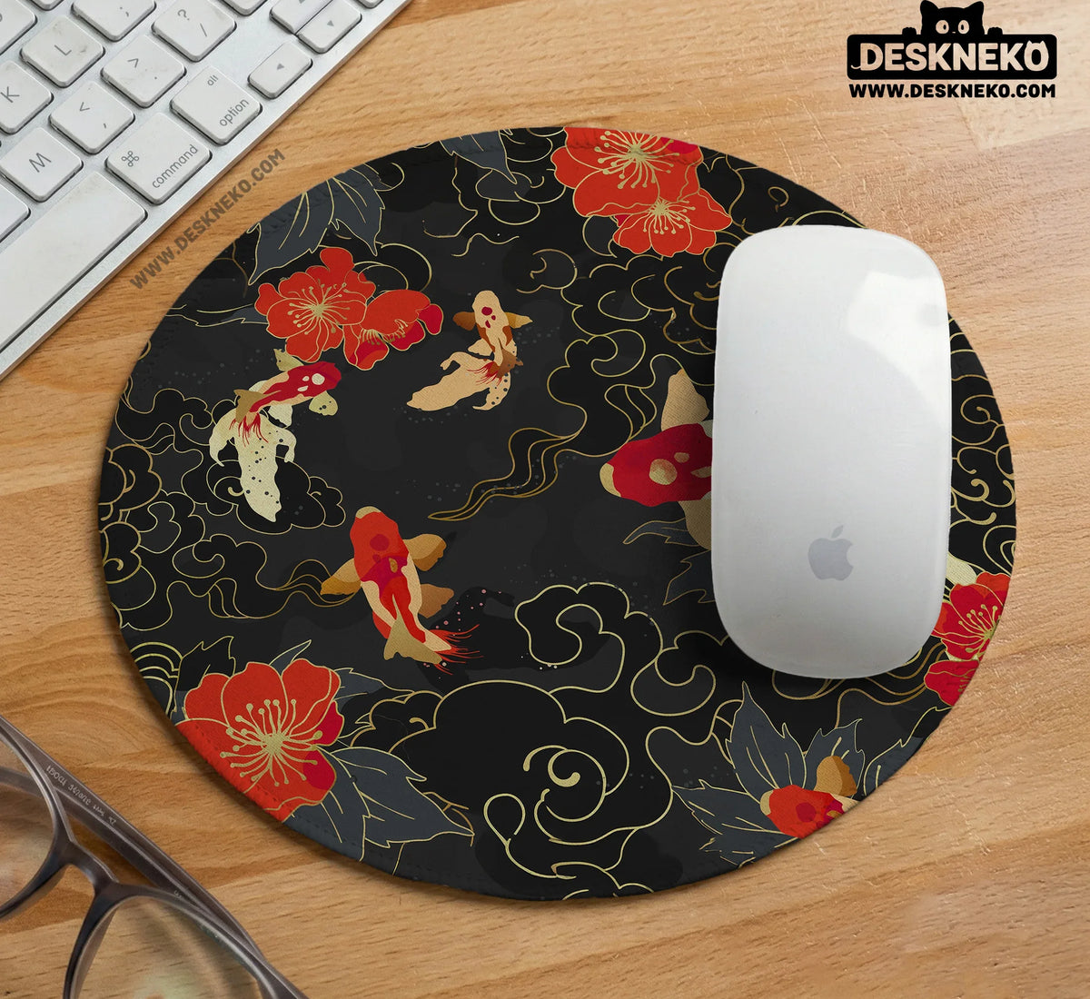Koi Fish Desk Mat Mousepad - Deskneko
