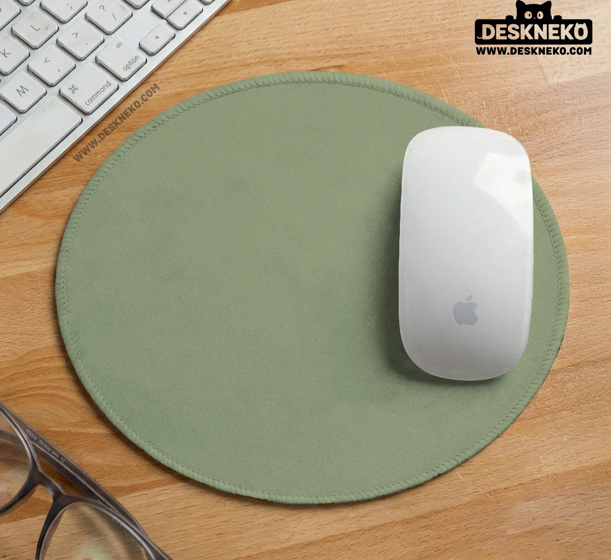 Sage Green Ergonomic Mousepad with Wrist Support for Desk - Deskneko