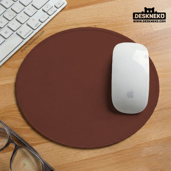 Mahogany Desk Mat Mousepad, Minimalist Brown Extended Desk Pad - Deskneko