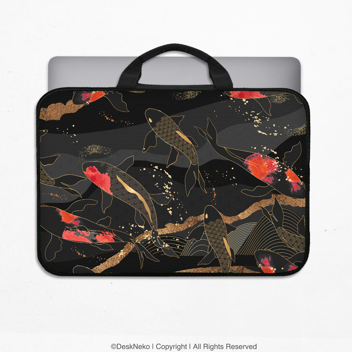 Koi Waves Laptop Sleeve - Laptop Sleeve - Deskneko - Laptop Sleeves & Bags