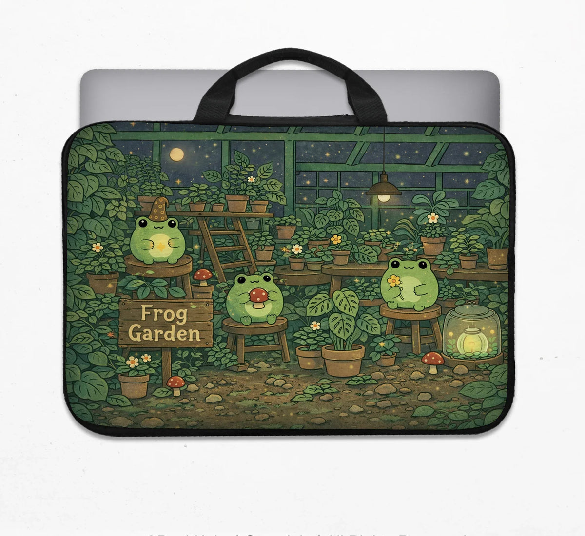 Frog Garden Laptop Sleeve - Deskneko