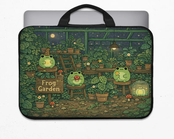 Frog Garden Laptop Sleeve - Deskneko
