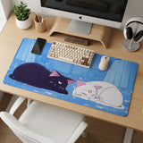 Blue Anime Aesthetic Desk Mat Mousepad - Desk Mat - Deskneko - Desk Mats & Mousepads