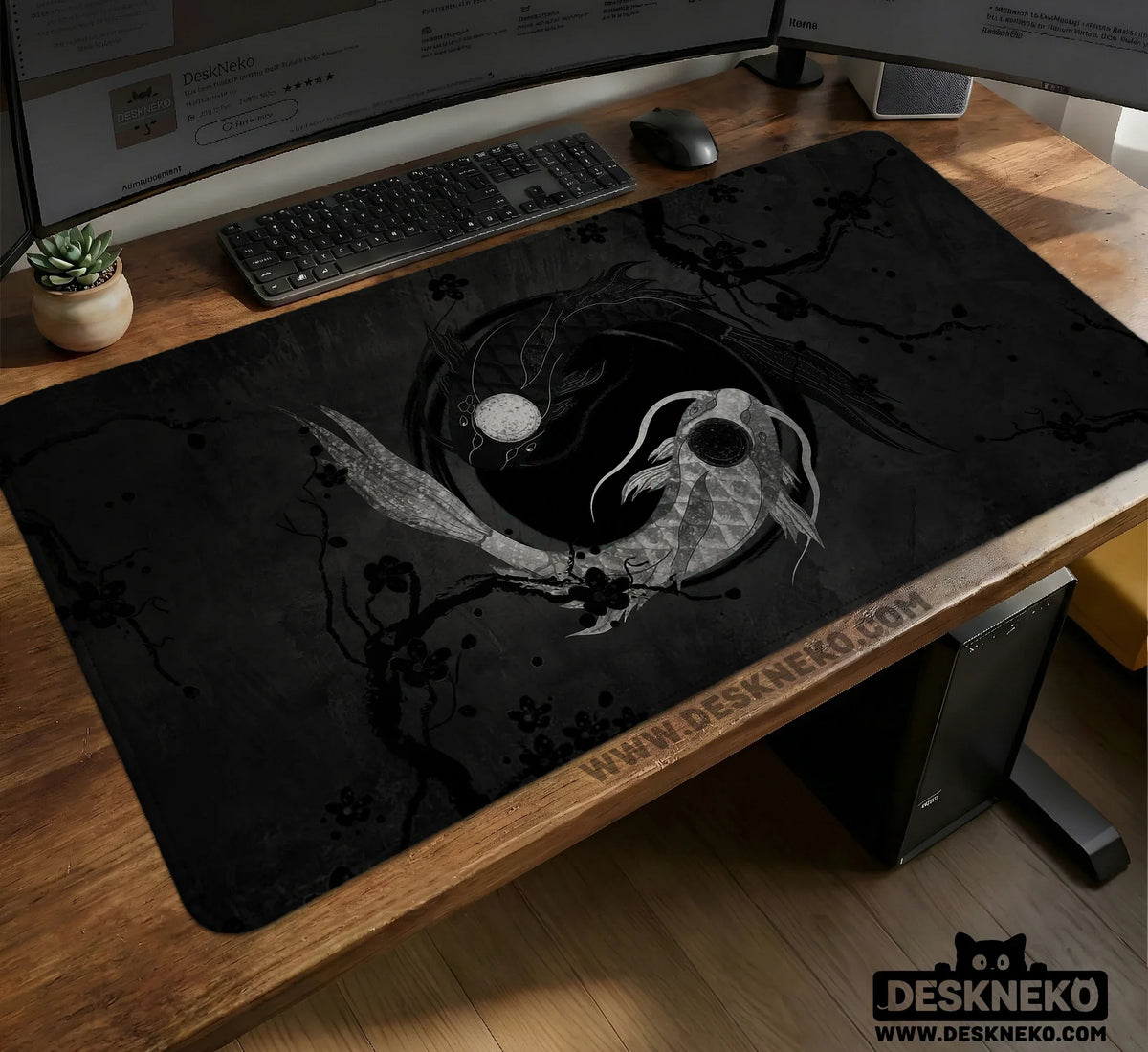 Yin Yang Koi Deskmat - Deskneko
