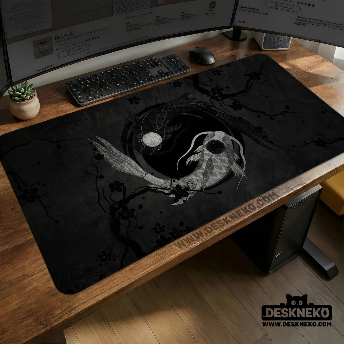 Yin Yang Koi Deskmat - Deskneko