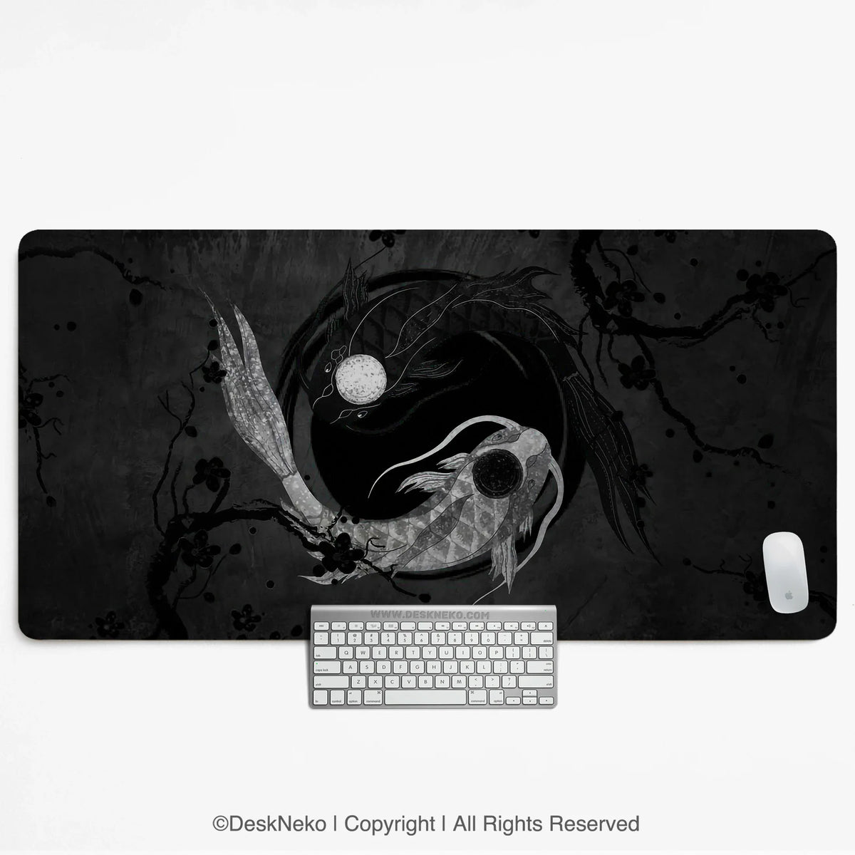Yin Yang Koi Deskmat - Deskneko