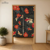 Japanese Koi Fish Noren Door Curtain Room Divider - Deskneko