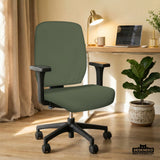 Warm Forest Green Office Chair Cover - Deskneko