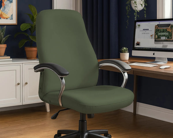 Warm Forest Green Office Chair Cover - Deskneko